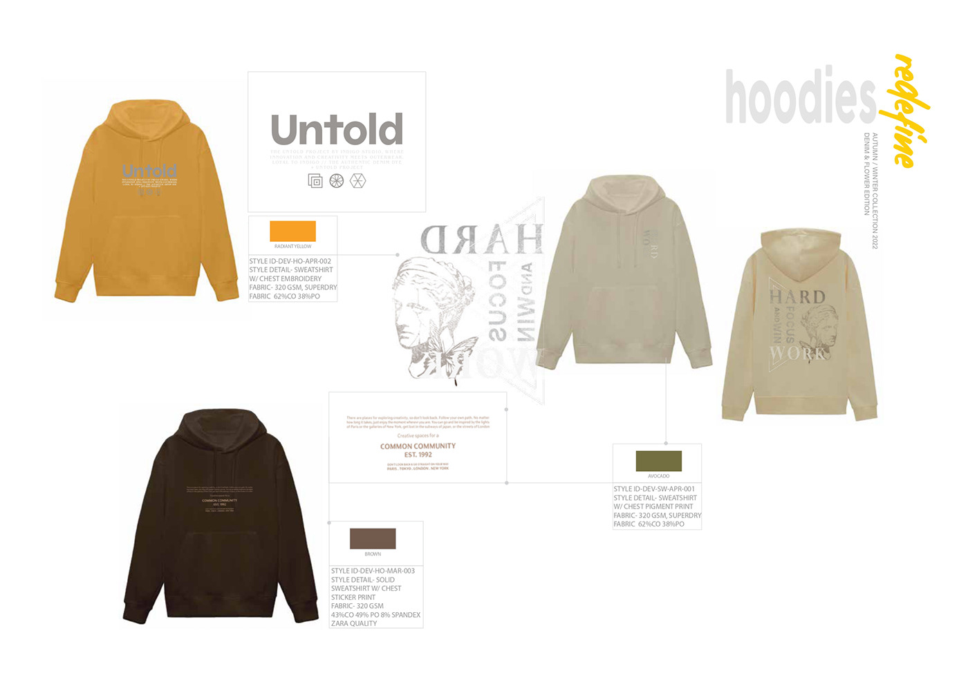 AUTUMN/WINTER 2022 graphics hoodie joggers new york fashion product development shorts Sweatshirt tees