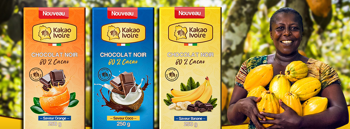 brand identity branding  chocolate chocolate packaging concept design Cote d'Ivoire graphisme identité visuelle ivory coast packeging
