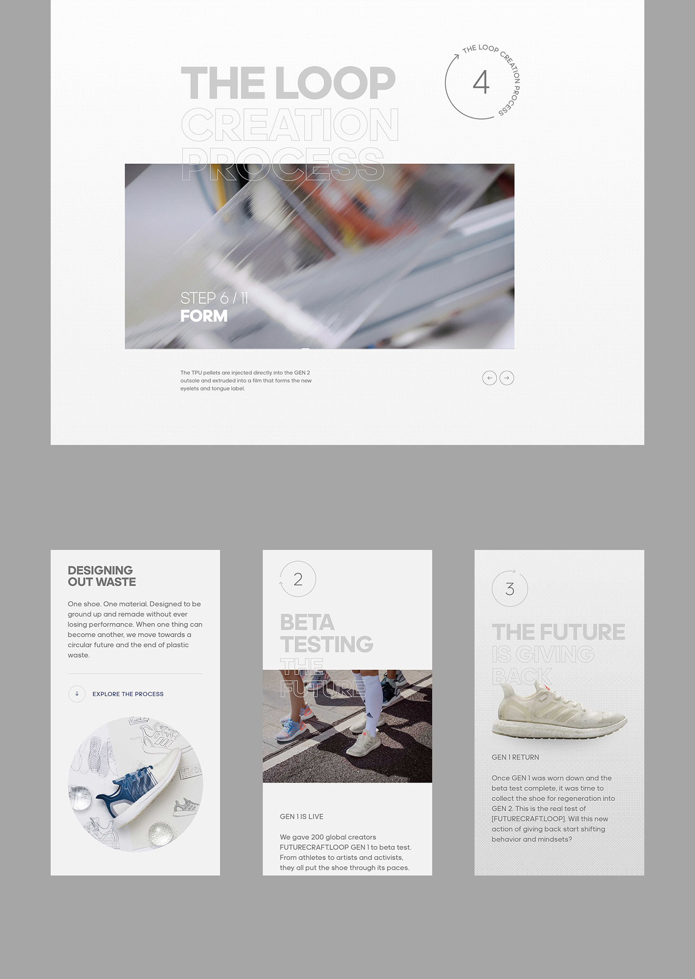 adidas futurecraft loop generation 2 typography   shoe recycle Plastic Waste clean grid