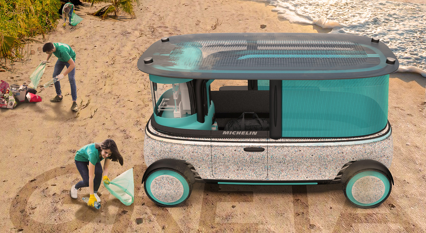 Autonomous beach coral eco electric environment michelin sea Sustainability Van