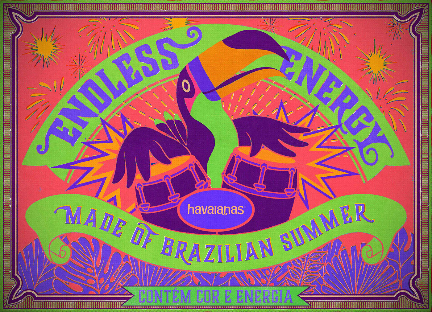 havaianas Brazilian illustration brazilian summer colorful