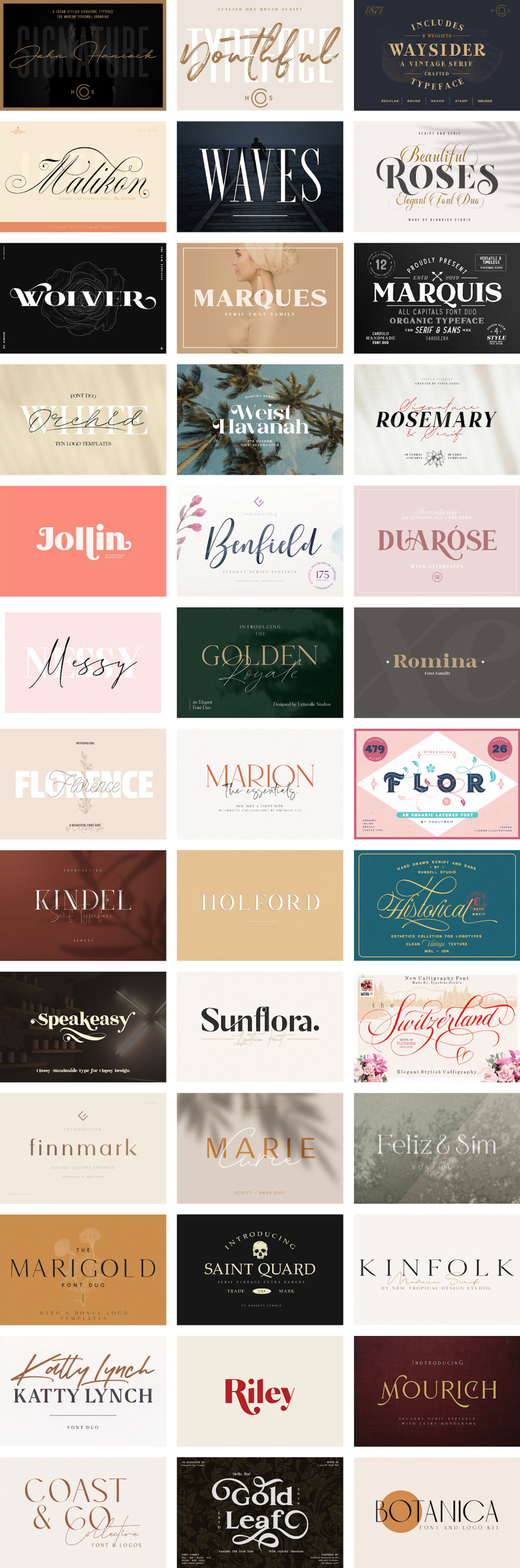 font bundle Typeface serif luxury elegant logo trendy Free font modern