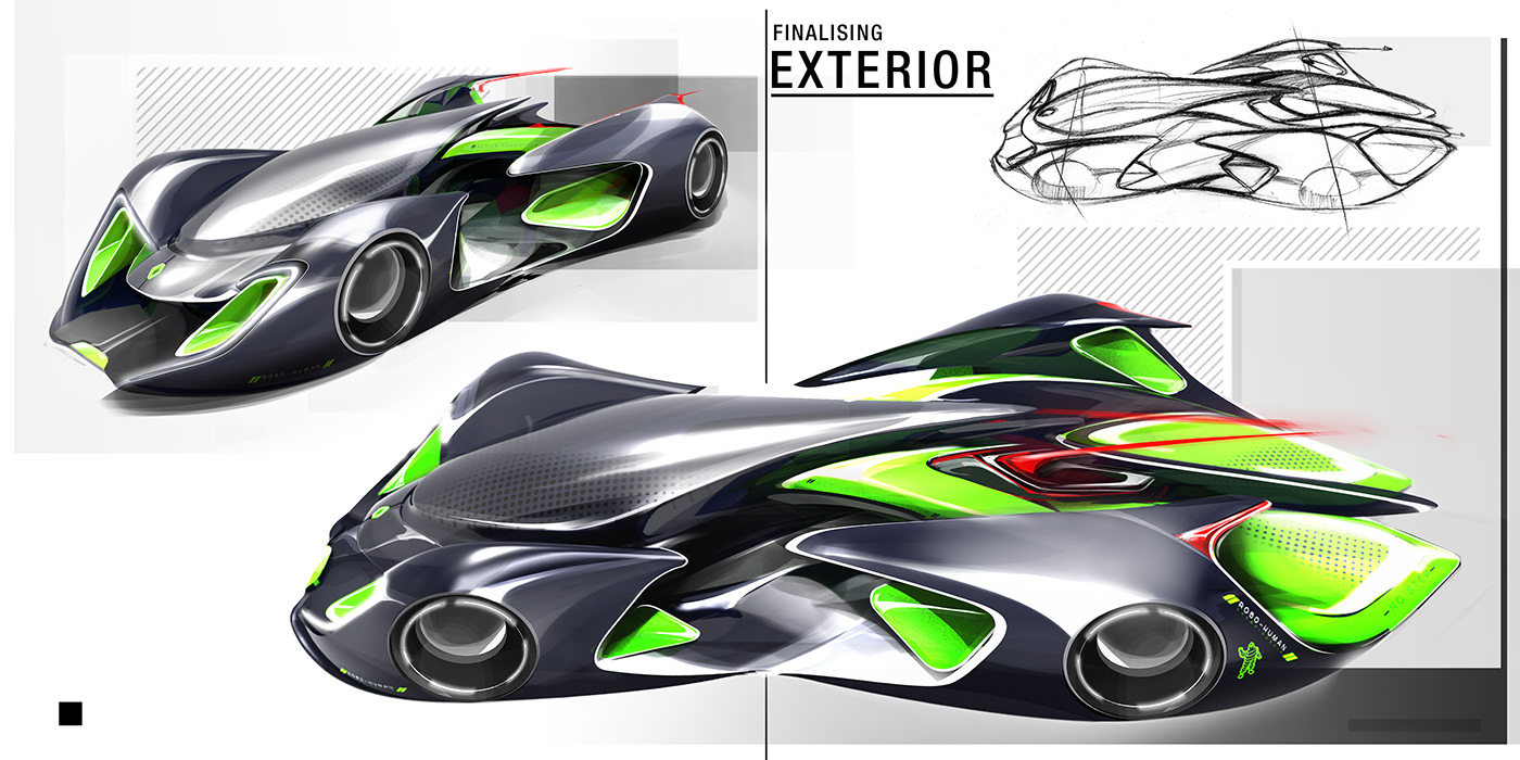 renault Automotive design car design Racing Car sports car sketching smart material design