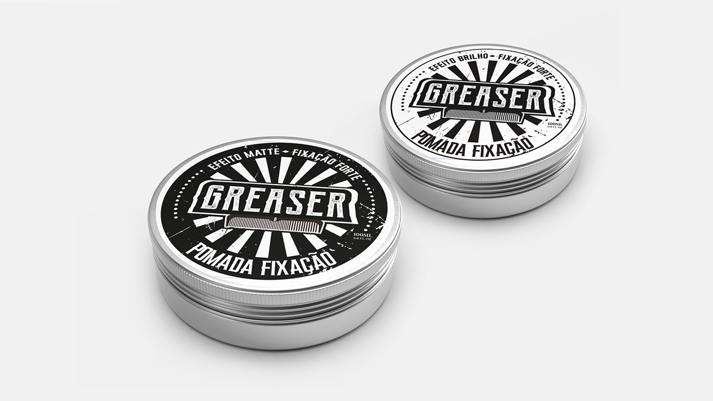 produto embalagem design visual identity brand barbearia cosmetics Labeldesign cosmeticslabel greaser
