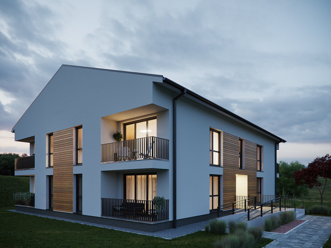 living room 3ds max archviz CGI exterior visualization Render architecture 3D modern