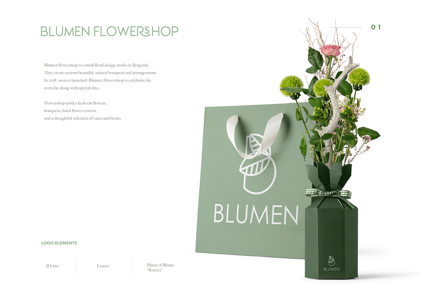 flowershop design branding  Flowers logodesign RECYCLED blumen flower store brand identity natural