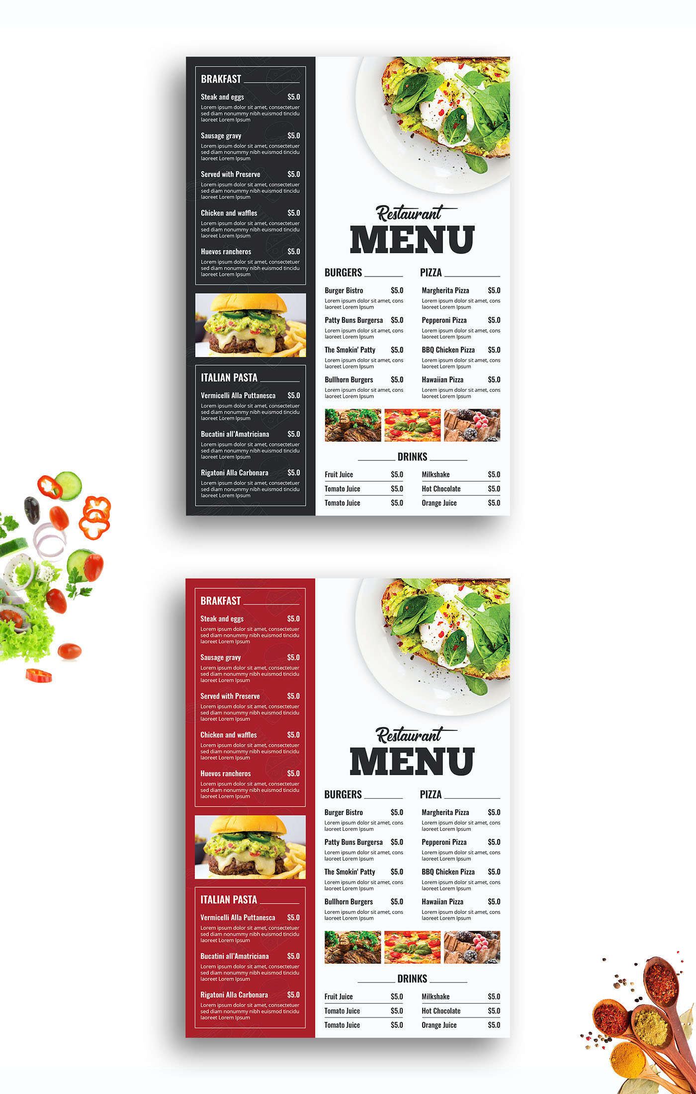 BREAKFAST MENU cafe menu Drinks Menu food menu food menu design hotel menu menu menu design restaurant restaurant menu
