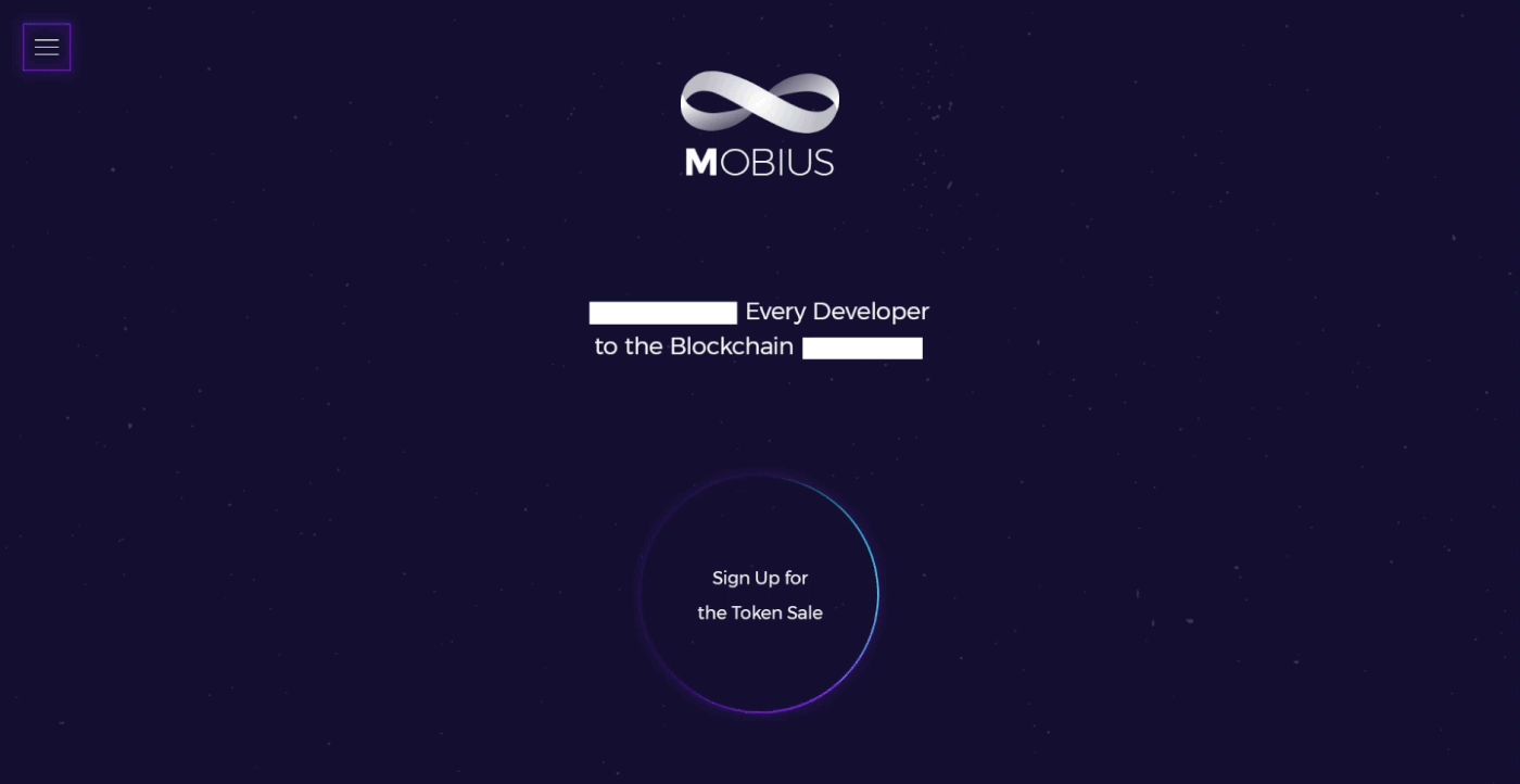 Space  Website bitcoin mobius network token Mining motion UI ux