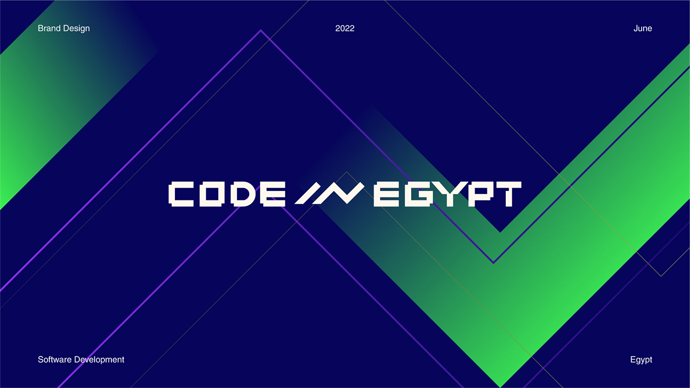 logo identity Website brand CODE IN EGYPT software development