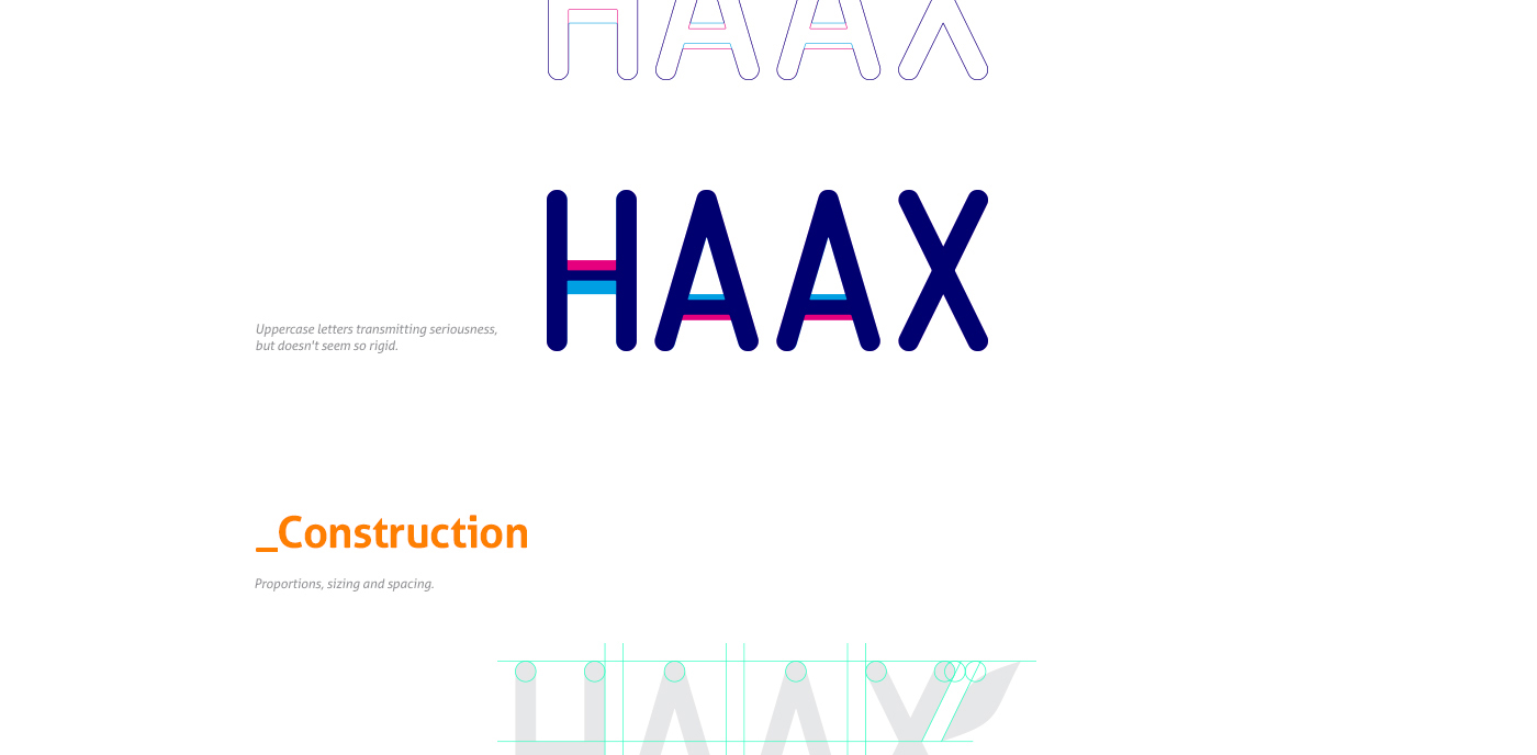 Corporate Identity Haax Web mobile visual identity marca logo brand desenho industrial programação visual identidade visual design gráfico mark blue orange
