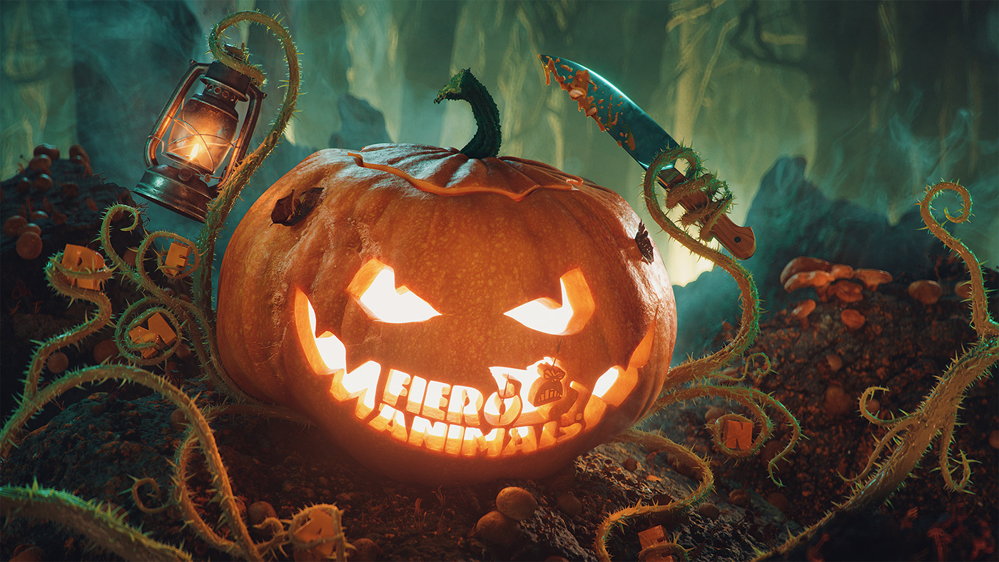 Halloween pumpkin CGI corona Zbrush 3ds max