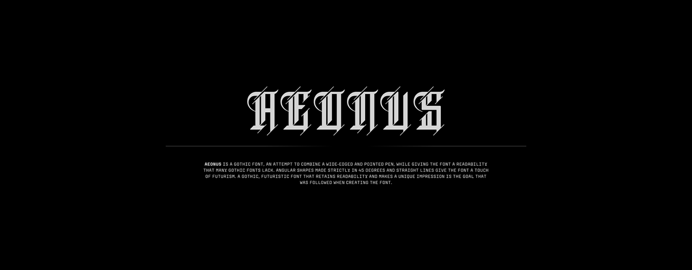 Display font type gothic Blackletter display font Typeface typography   horror tattoo