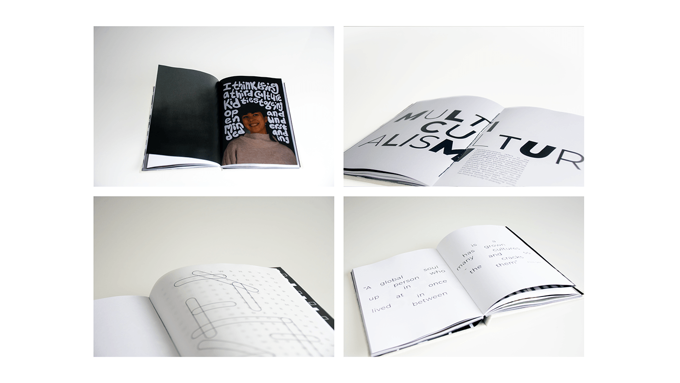 istd book editorial culture typography   design book design type black and white third culture kid