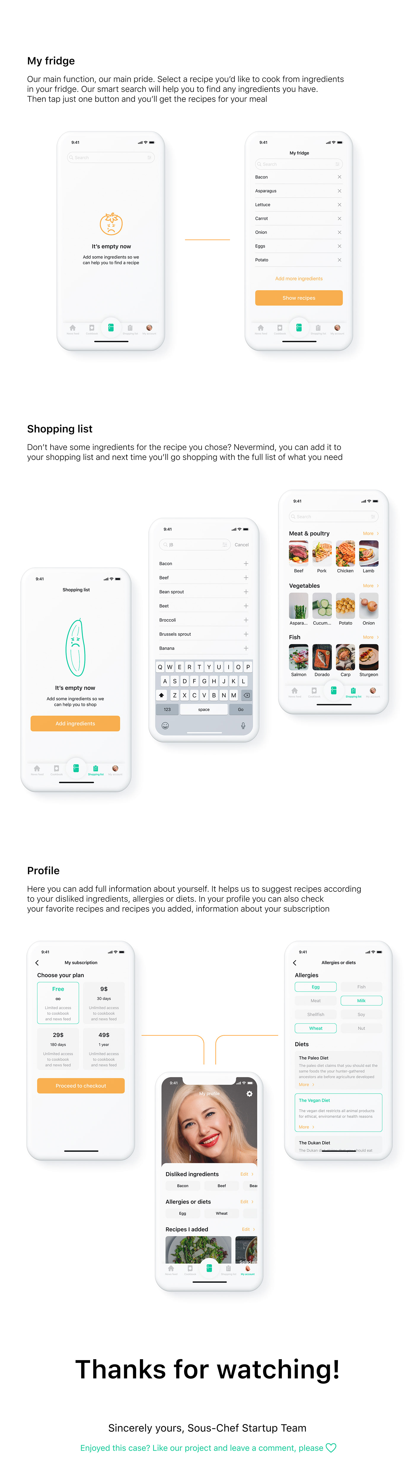 app chef cook cookbook cooking Food  ios recipe uiux mobile