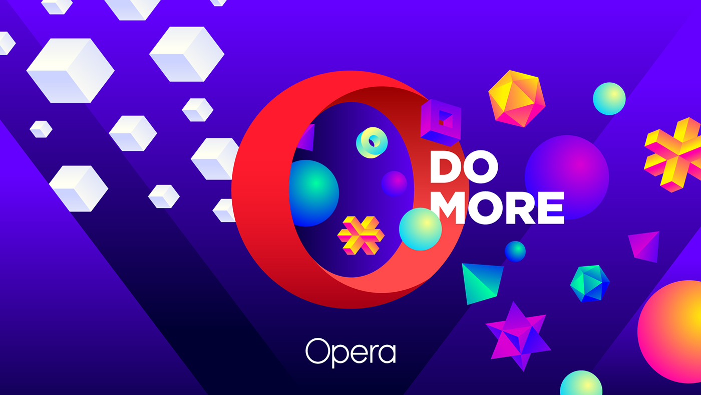 opera universe geometry gradient bold transform icons logos colorful Web