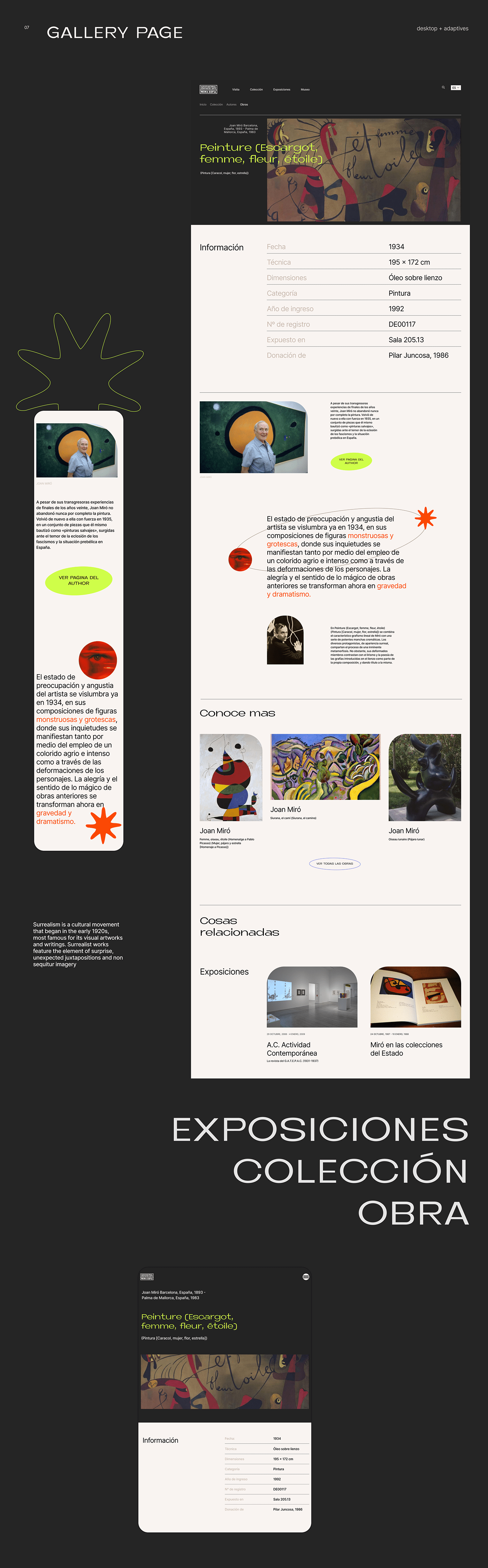 art museum redesign UI/UX Web Design  reina sofia museum UI