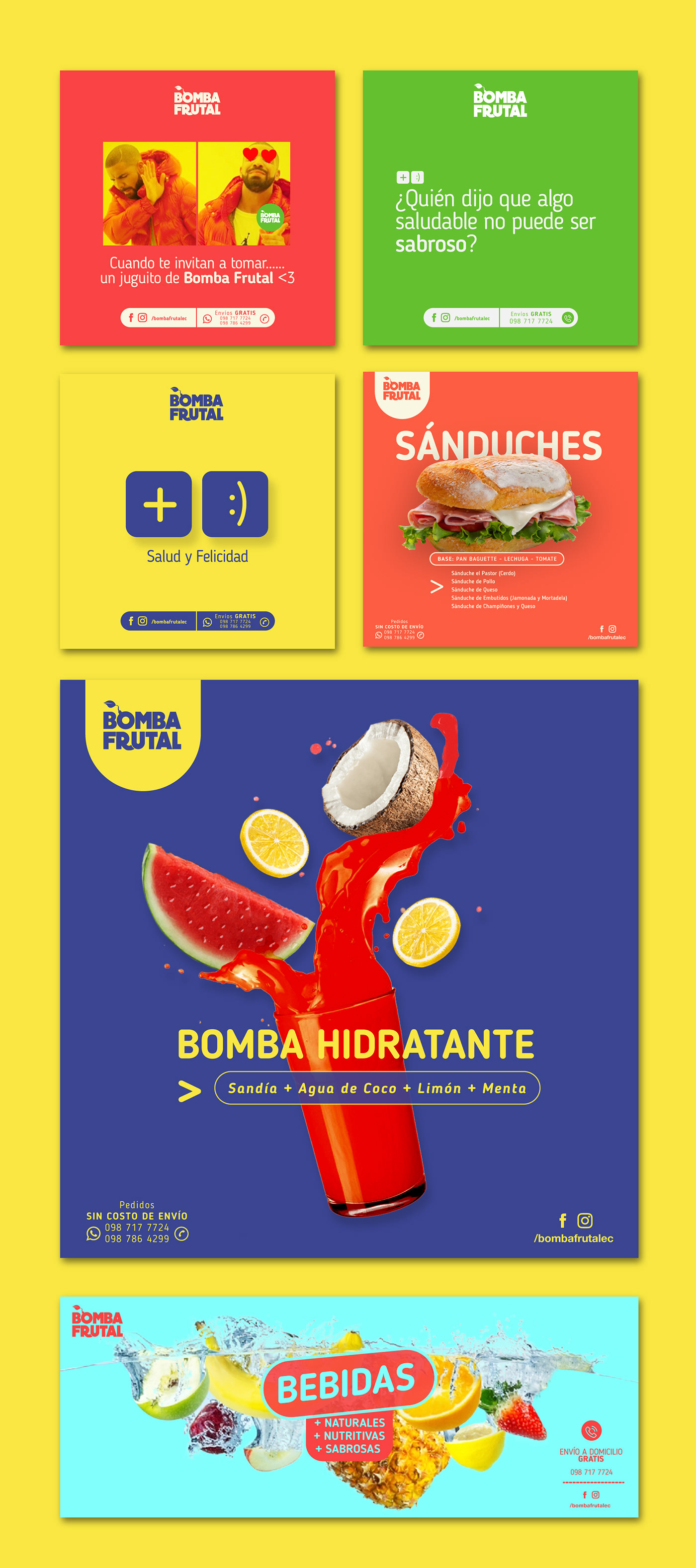 Bomba Frutal riobamba Jugos frutas salud comida sana Ecuador branding  marcas