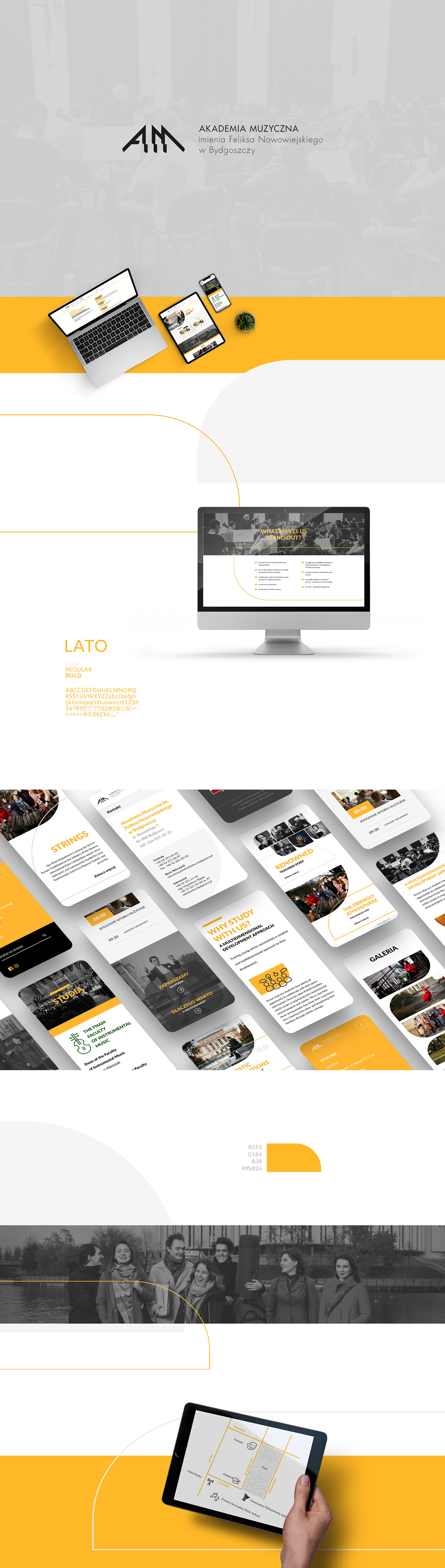 design Layout Music Academy Responsive rwd UI ux Webdesign Website wordpress
