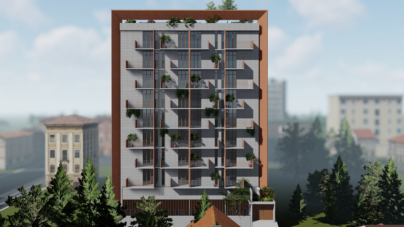apartment building sustainable architecture atrium Tropical Climate