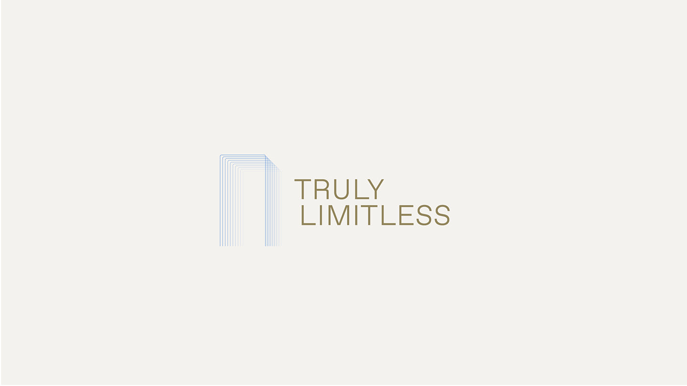 brand clean corporate geometric limitless Logo Design minimal modern optical illusion visual identity
