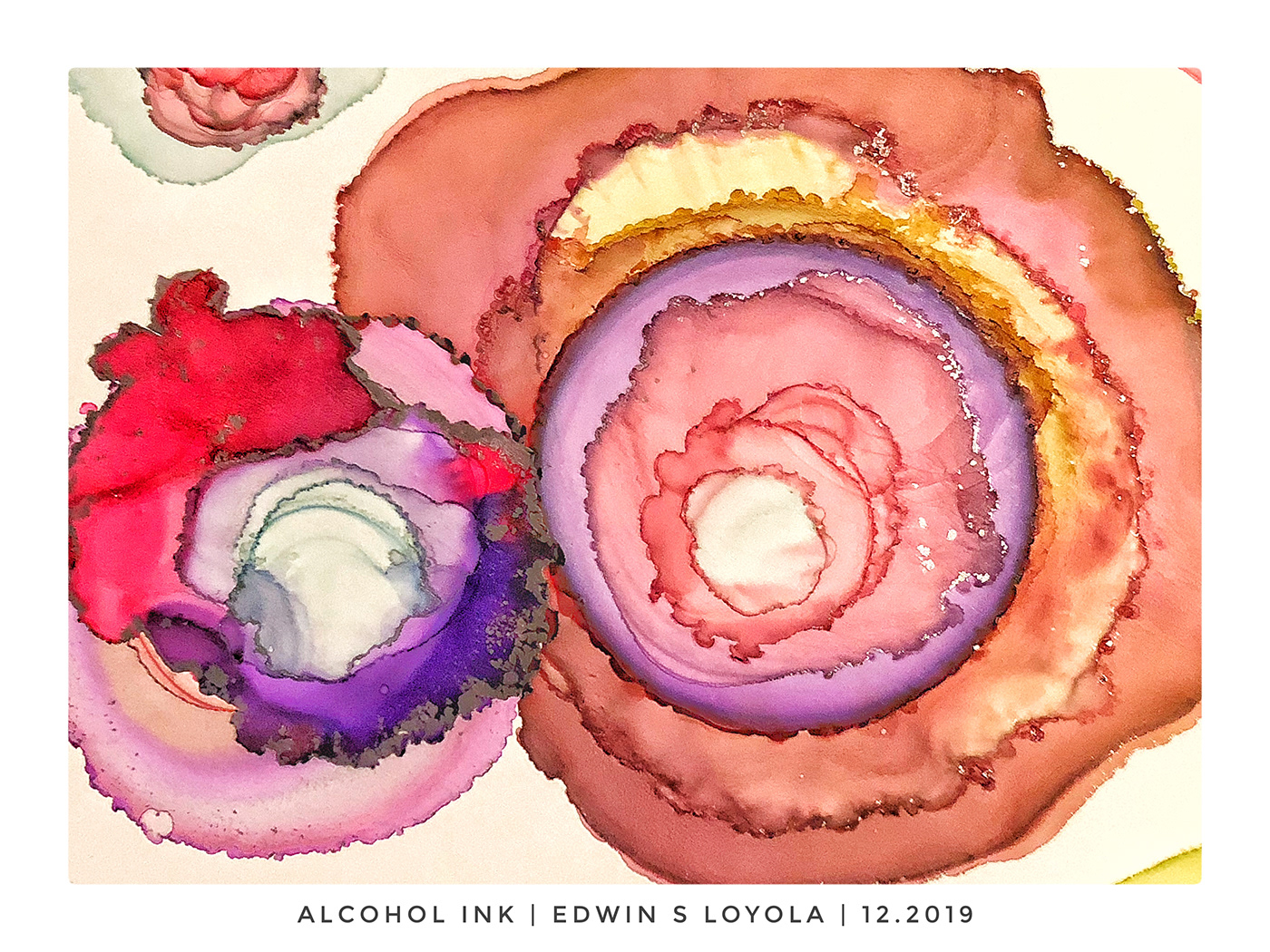 alcohol ink abstract painting   Fluid Art