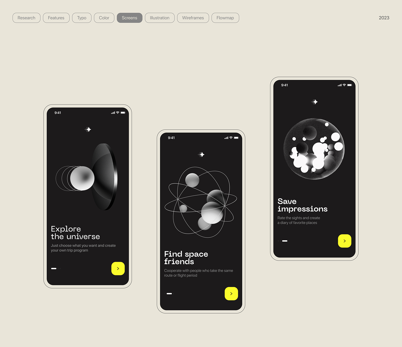 Mobile app product design  graphic design  ILLUSTRATION  3D ux/ui app design Space 