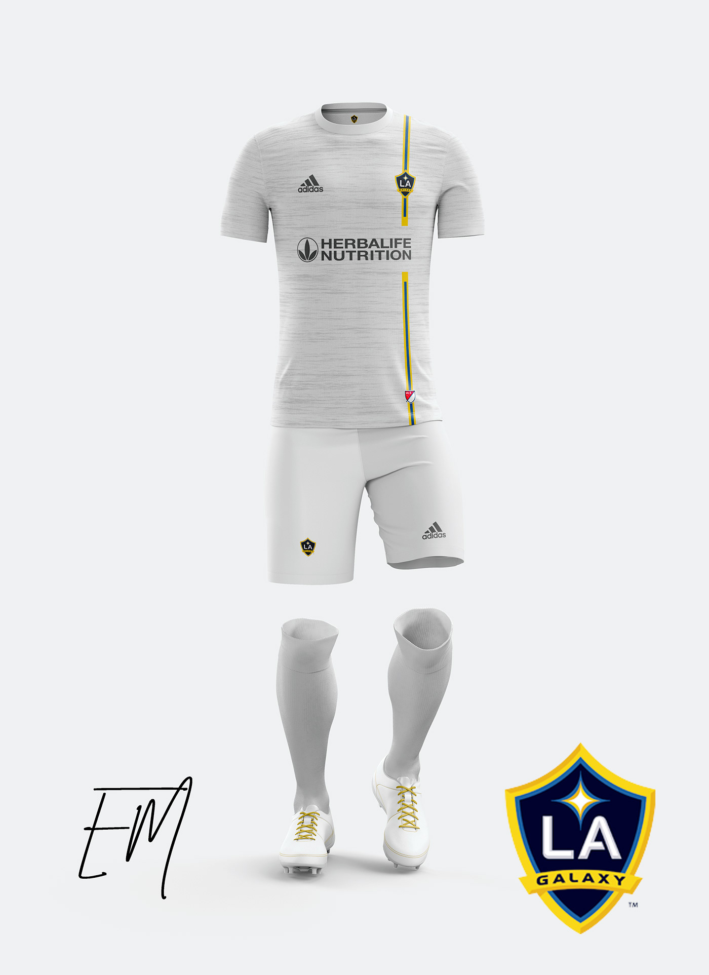 Los Angeles soccer galaxy mls kit jersey kitconcept