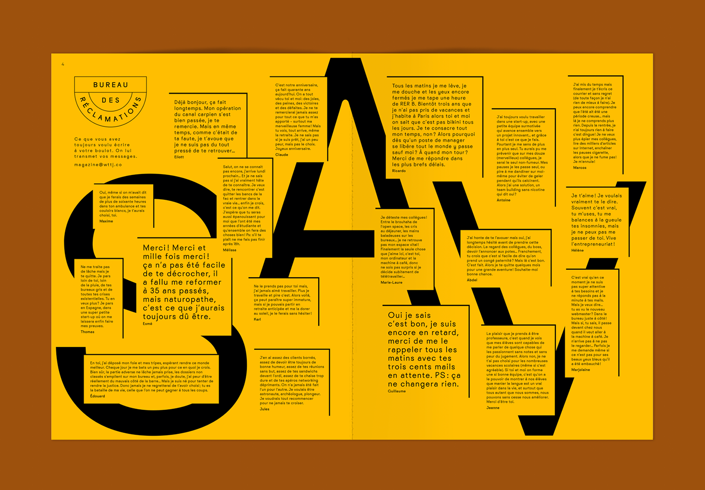 welcometothejungle type font Violaine&jeremy yellow custom type editorial design  Paul Rousteau Aysha Tengiz colour