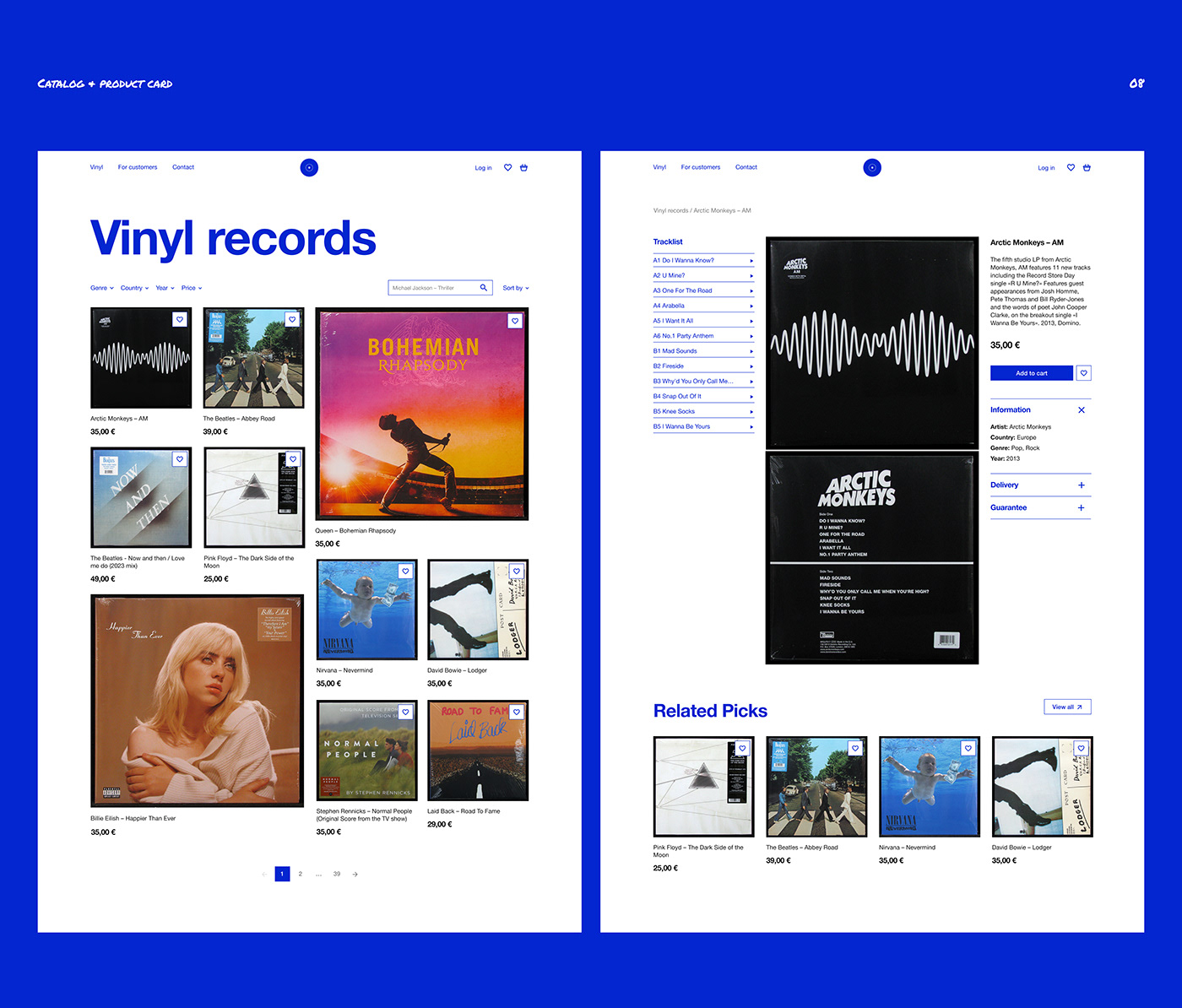 Web Design  UI/UX Figma user experience Interface online store vinyl vinyl records Vinyl Record Design mobile adaptation