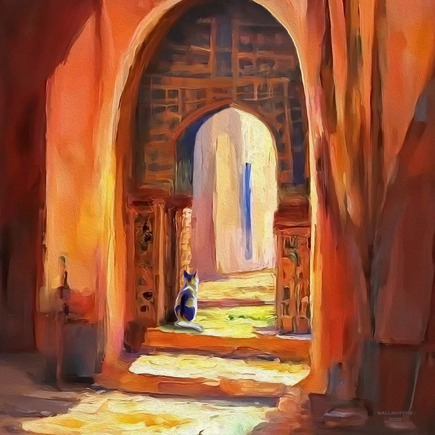 Travel Landscape architecture Morocco sunset islamic impressionism fine art painting   SKY