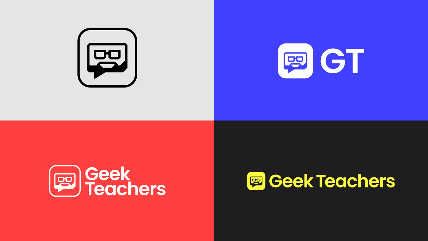 brand branding  english class geek identidade visual logo nerd school teacher