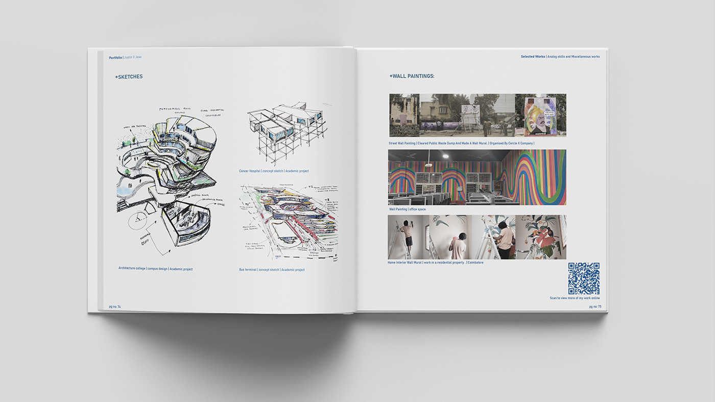 portfolio Architecture portfolio architectural design book Mockup Layout InDesign template design square