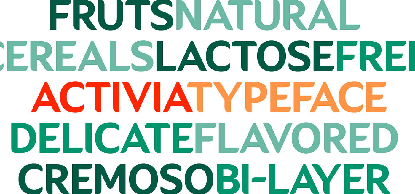 activia Babelfont food typeface futurbrand multiscript identity
