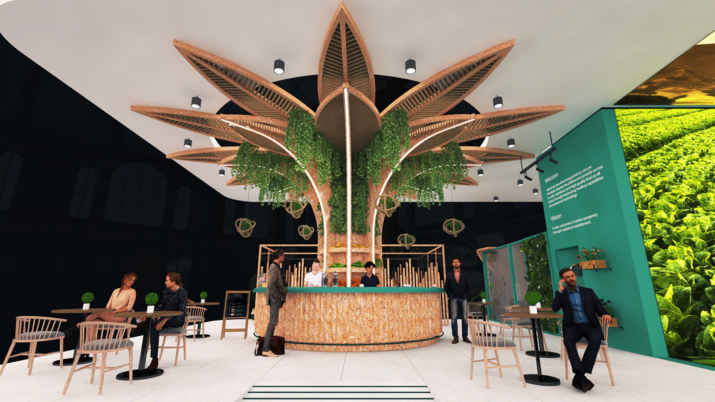 Agricultural agriculture booth design dubai exbition design Exhibition  foliage Nature Sustainable