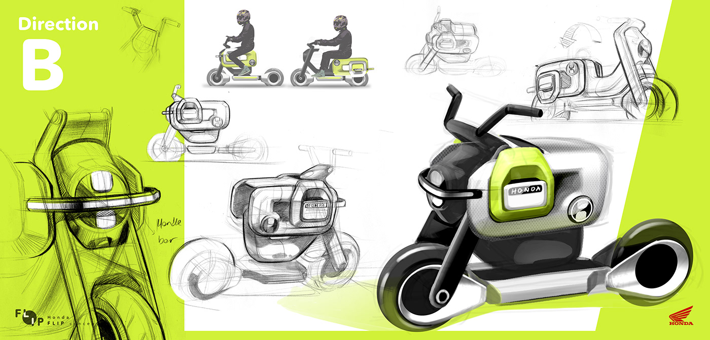 automotive   Bike design Honda motorcycle Scooter sketch transportation