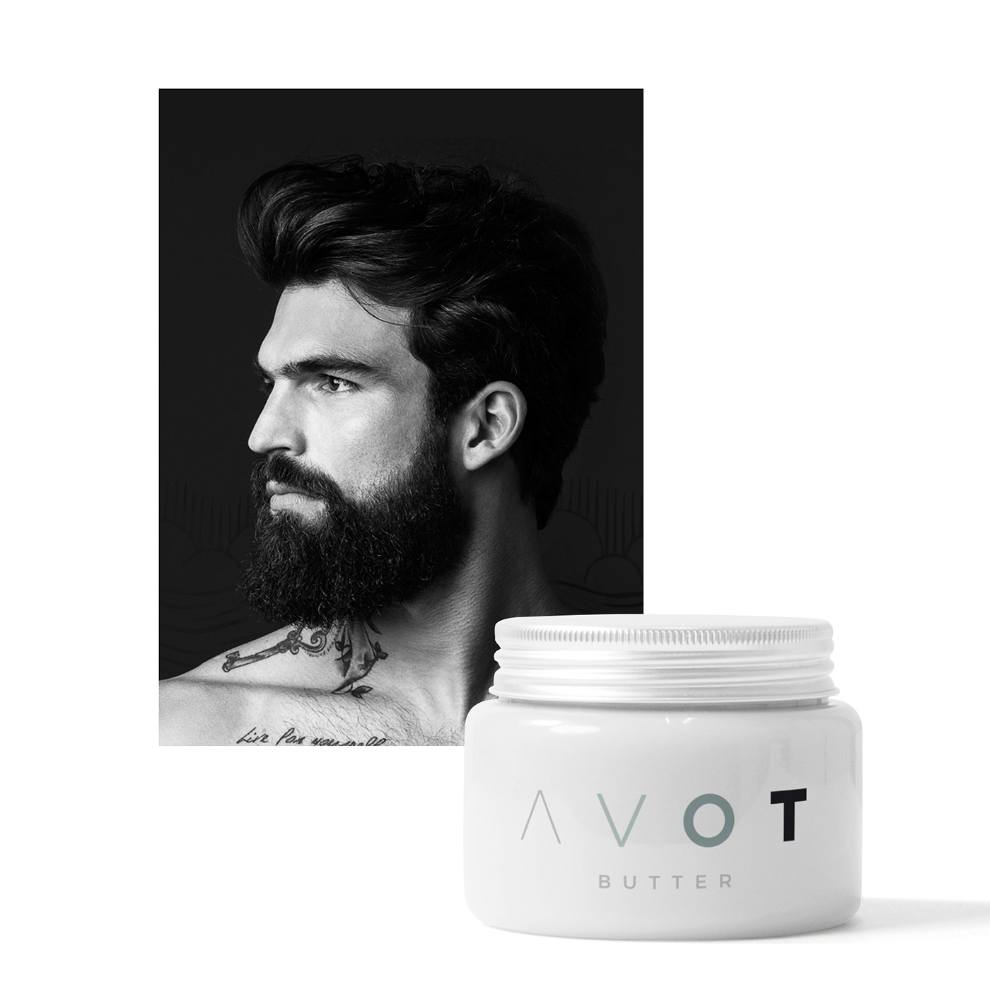 beard logo Packaging skin care hair man barbershop shampoo butter