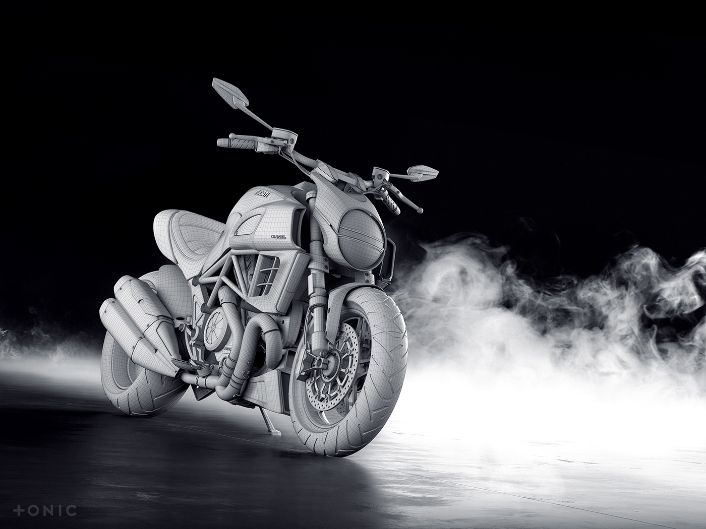 superbike Ducati diavel realistic cgi automotive
