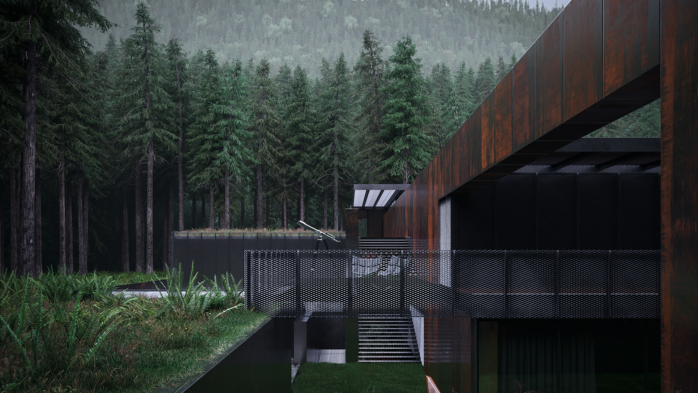 architecture house Corten steel Nature building art sculptures Minimalism