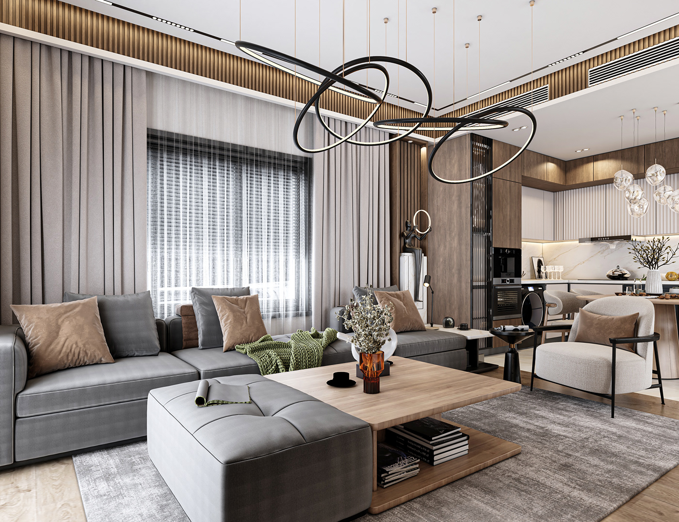 living interior design  modern vray 3ds max Render visualization design Luxury Design Interior