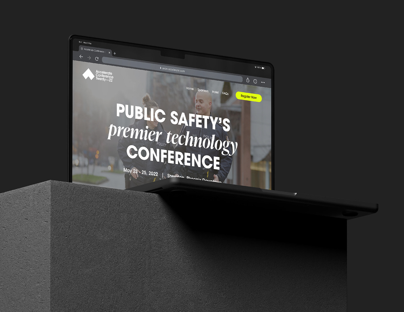 brand identity branding  conference Event Design event identity Logo Design neon public safety tech conference Technology