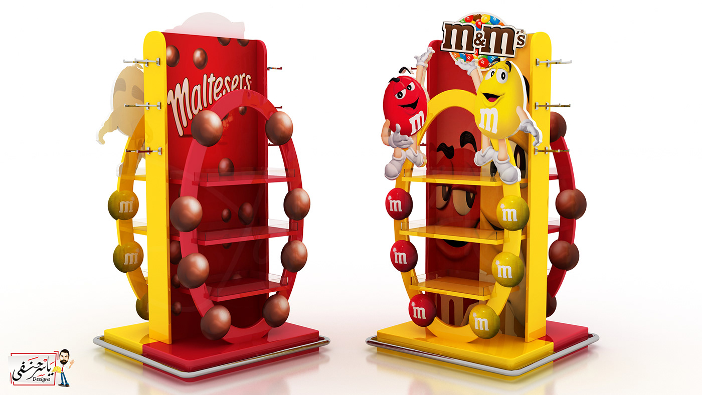 M&M's Stand maltesers mars hook chocolate M&M Display posm activation