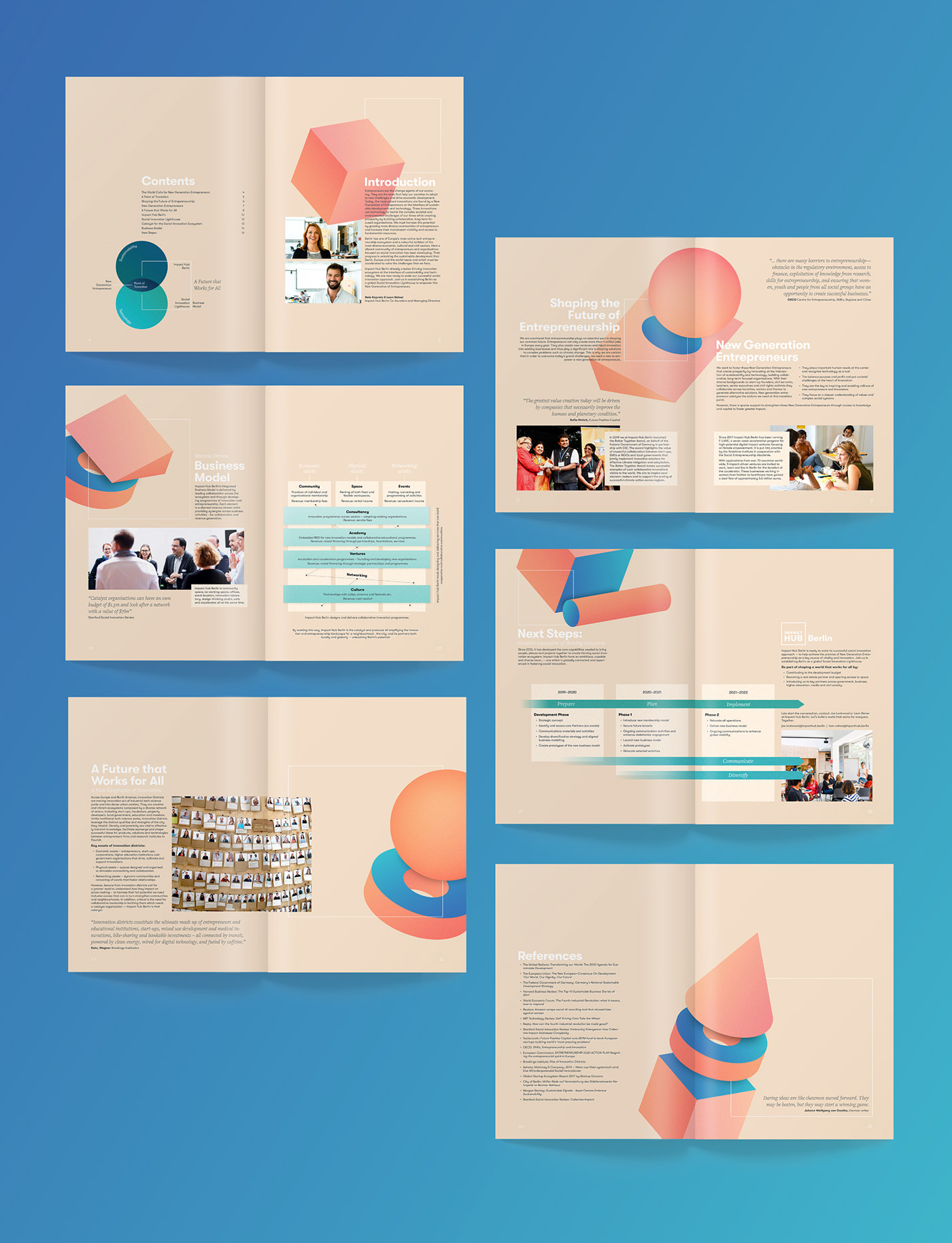 berlin brochure entrepreneur future graphic design  innovation Layout social Sustainability ILLUSTRATION 