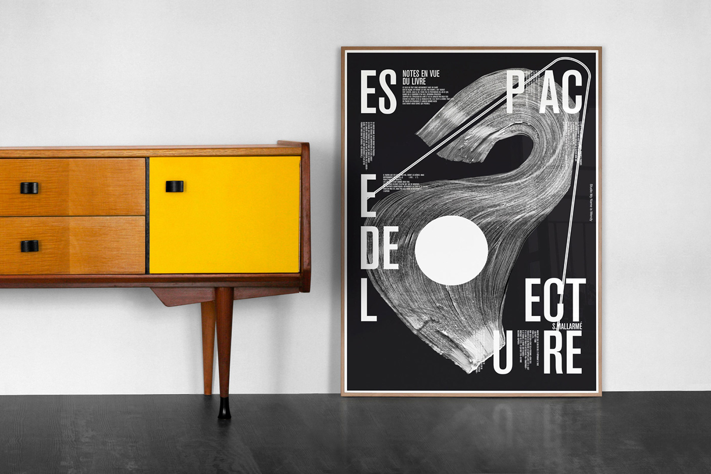 Series of graphic and typographic posters in tribute to French poet Stéphane Mallarme