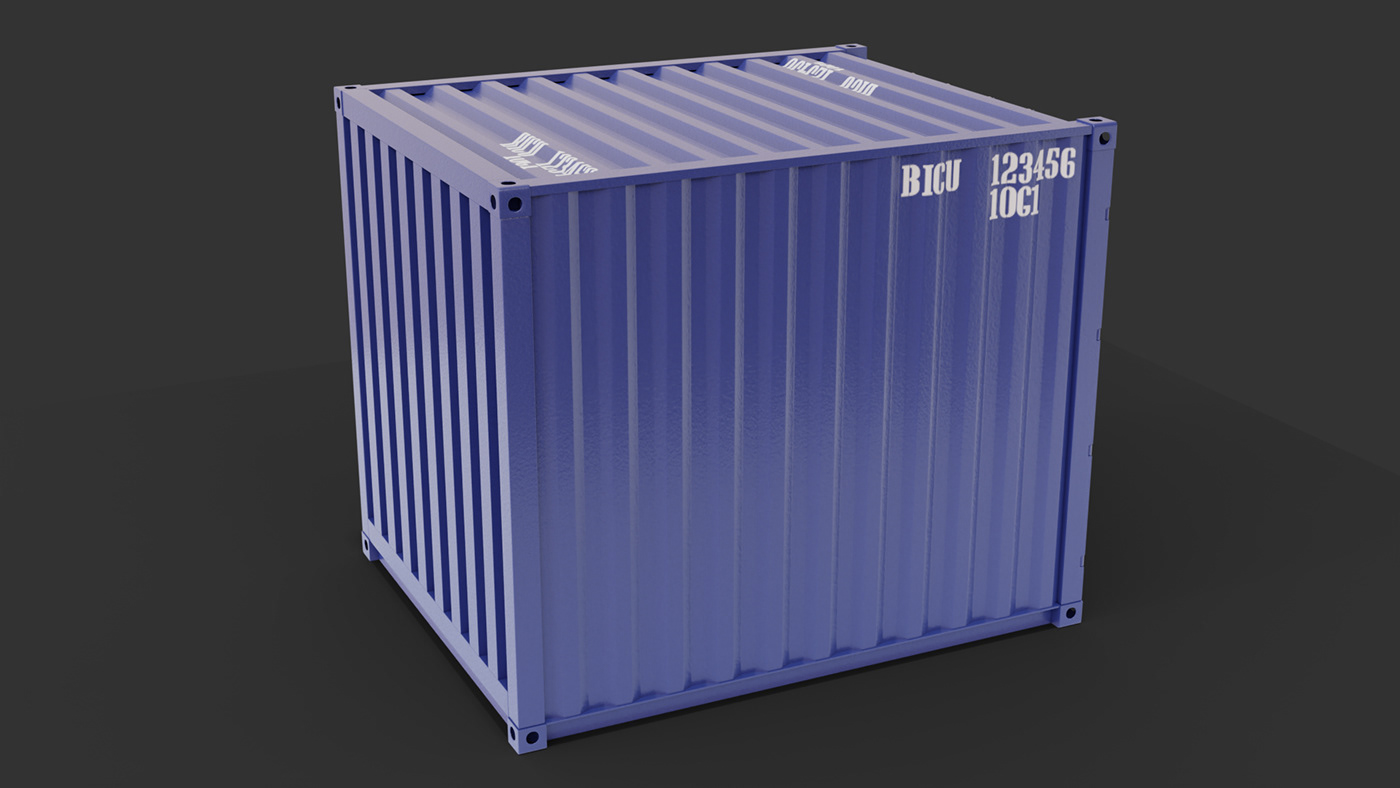 Cargo container Packaging freight transportation 3D visualization shipment Logistics shipping