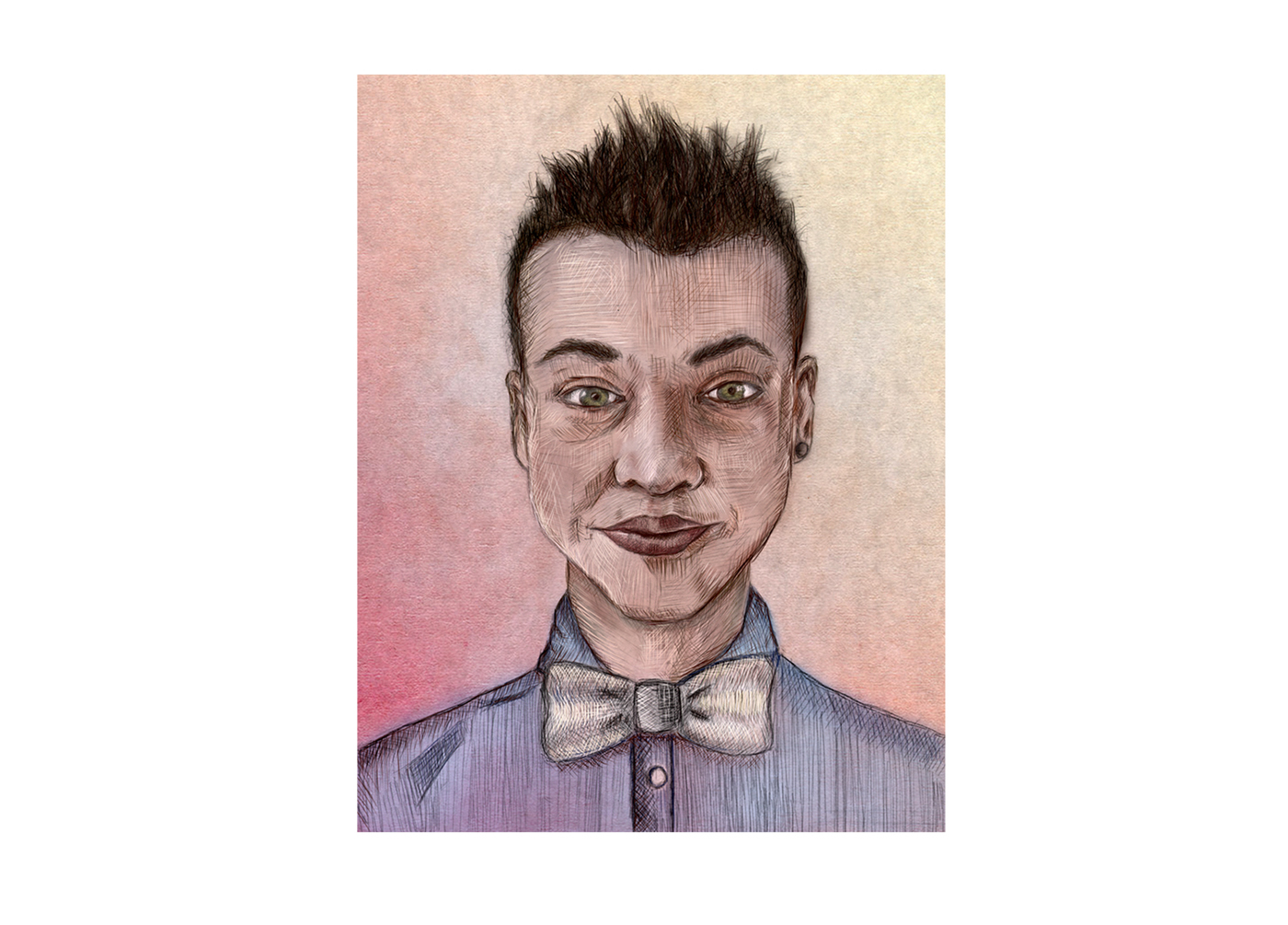 ILLUSTRATION  bartender Digital Drawing portrait boy Drawing 