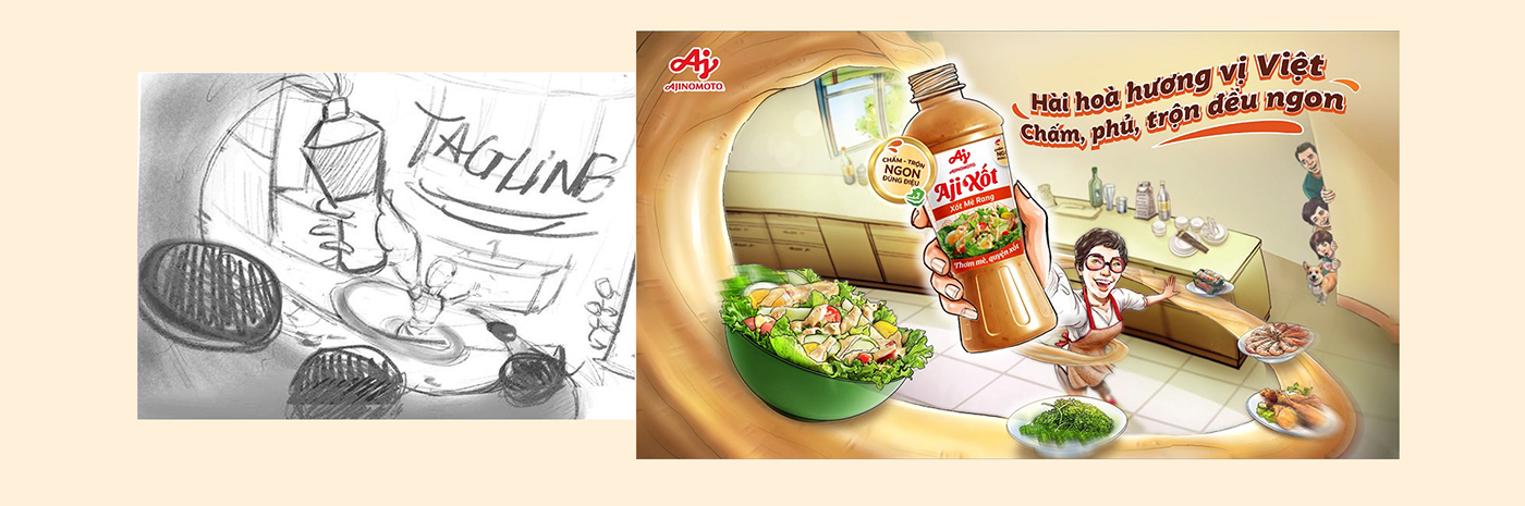 tvc commercial Food  sauce adsvertising sauces japanese vietnam family kitchen