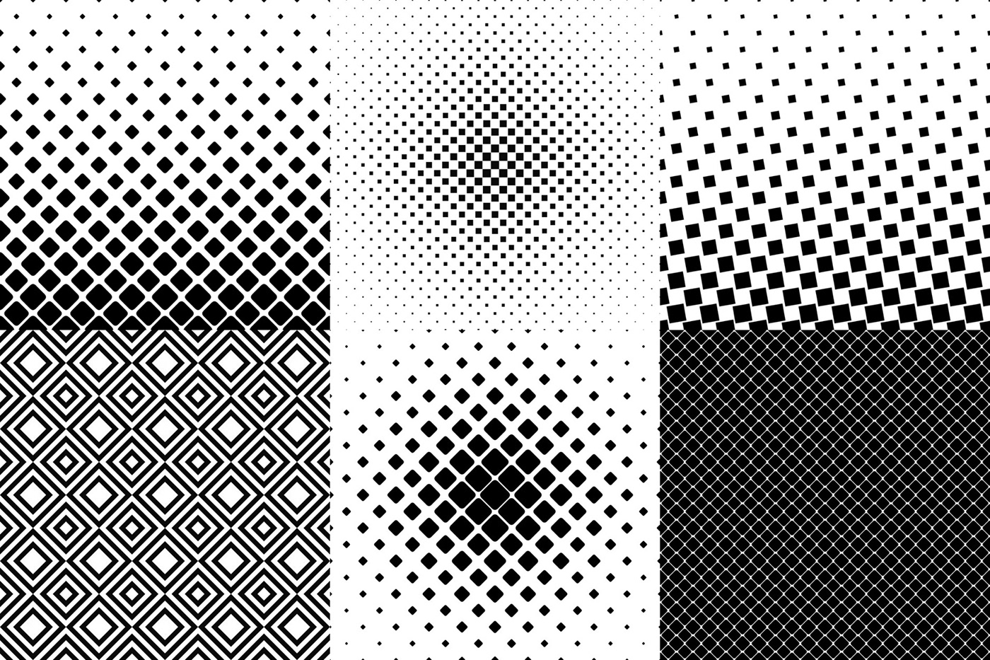 25 free monochrome square patterns
