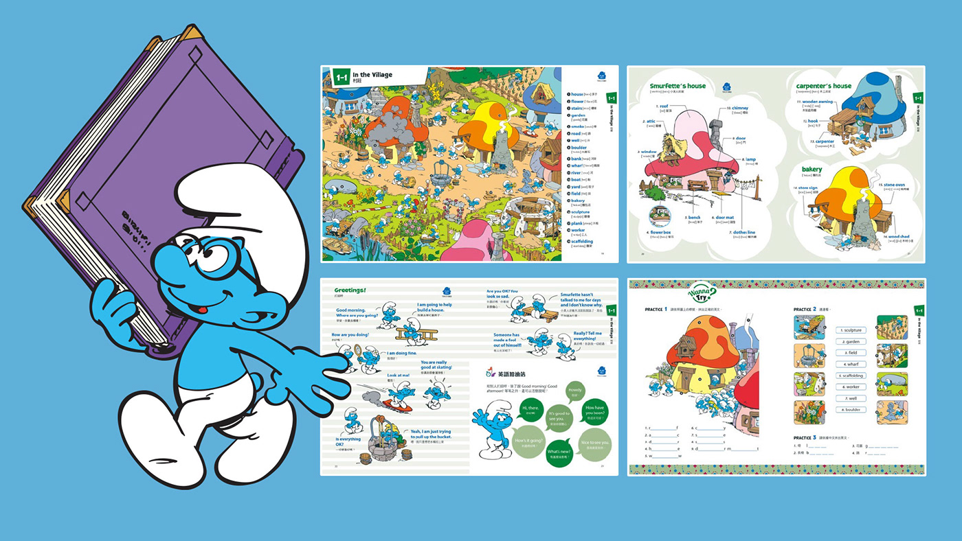 animation  Education game design  gamification Intellectual Property interactive kids smurfs Creative Direction 