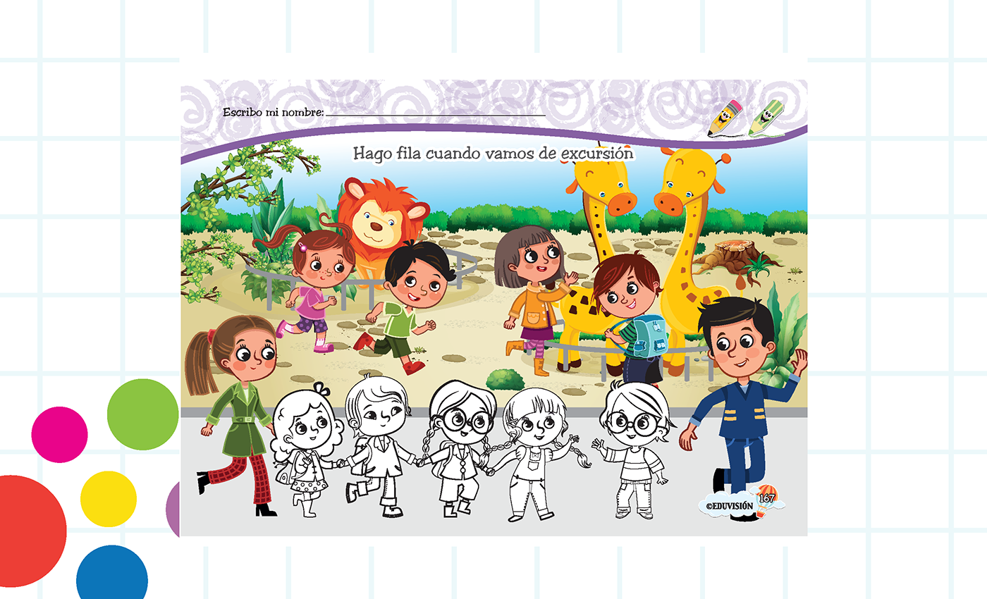 book diagramación diseño gráfico editorial ilustracion InDesign kids preescolar school vector
