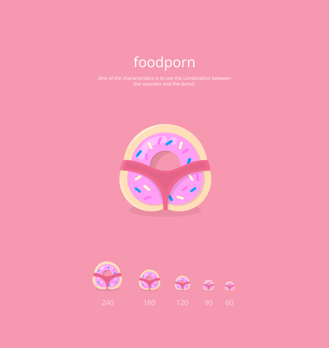 foodporn logo Food  porn donut pink